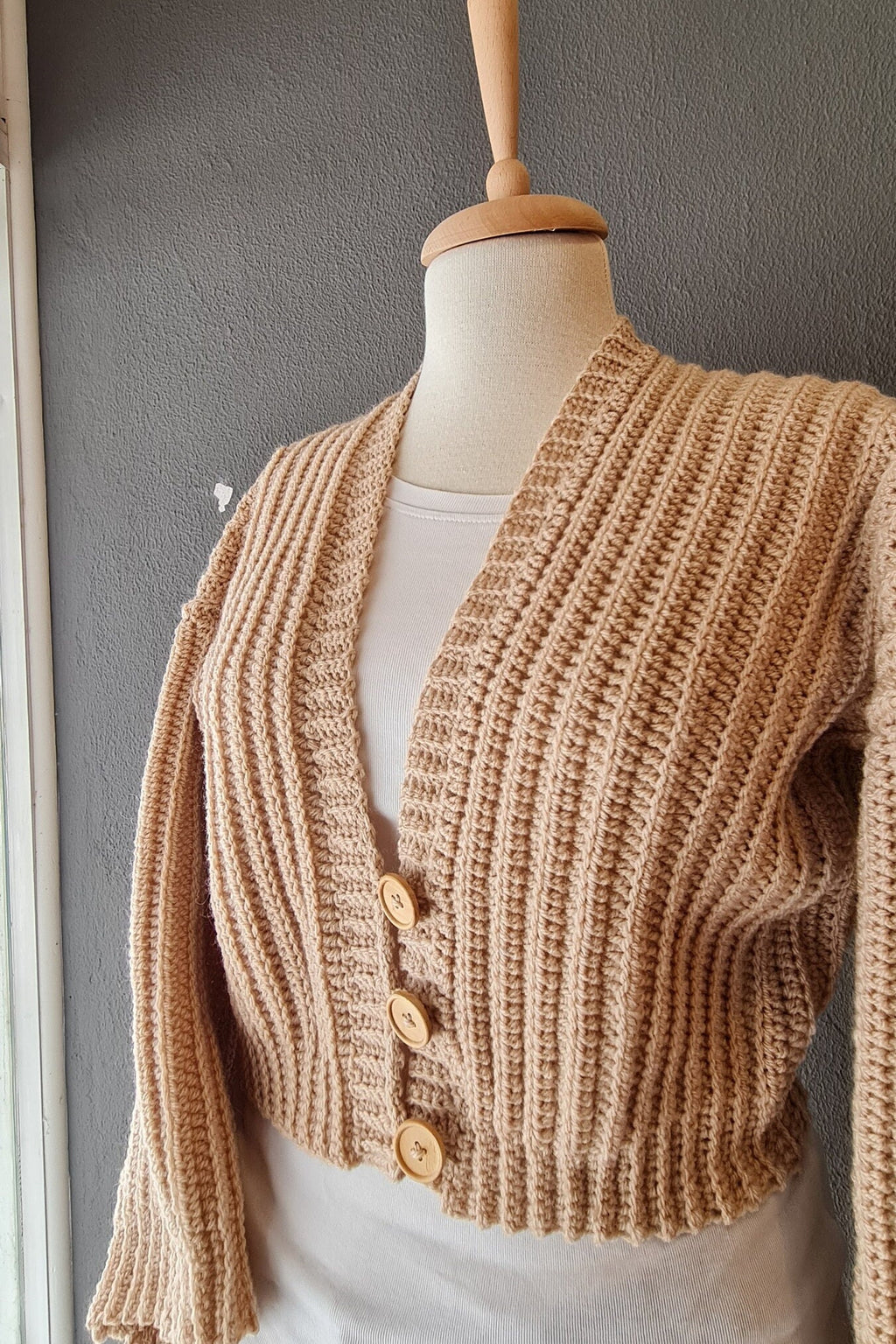 Ripped Crochet Cardigan Pattern: Knit Look Crop Jacket (PDF Pattern)