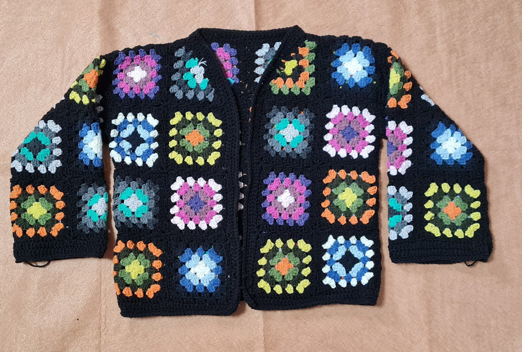 Crochet Granny Square Jacket Pattern: Boho Patchwork Cardigan (PDF)