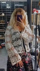 Crochet Flower Cardigan Pattern (PDF): Modern Granny Square Top