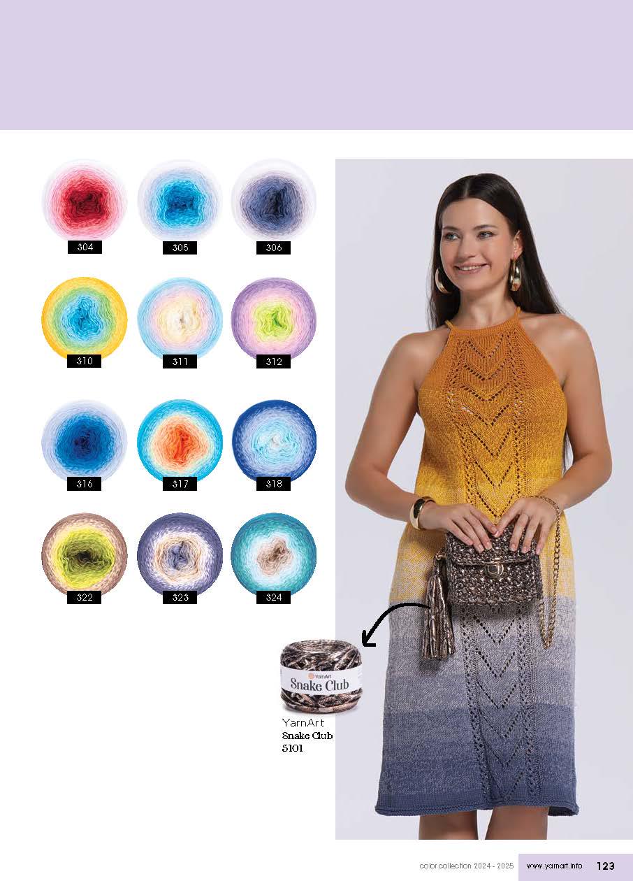 Cake Yarn: Multicolor 100% Cotton YarnArt Rosegarden - 1000m