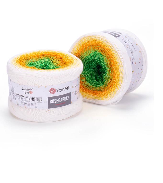 Cake Yarn: Multicolor 100% Cotton YarnArt Rosegarden - 1000m
