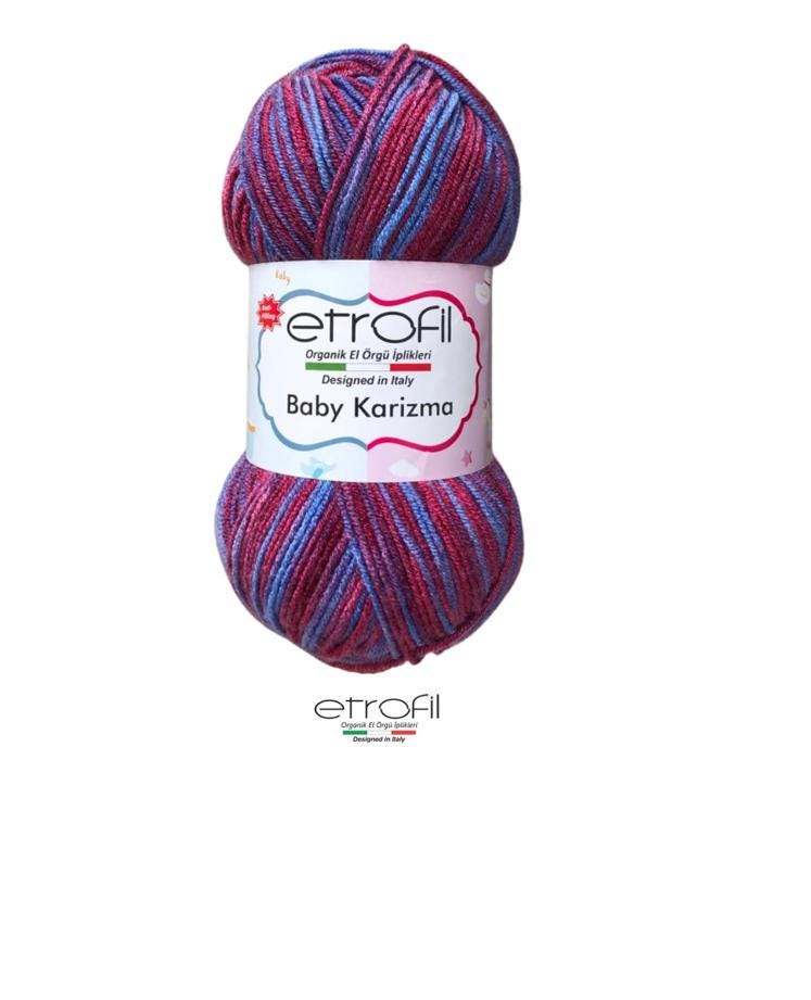 Multicolor Anti-Pilling Acrylic Yarn: Baby Karizma, 100g Ball