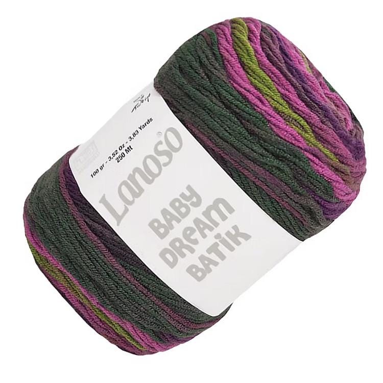 Lanoso Baby Dream Batik Yarn: Multicolor Anti-Pilling Acrylic