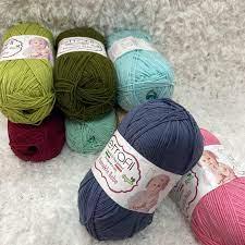 Baby Cotton Yarn Set: 5 Skein Amigurumi Yarn, 4 Ply Sport Weight