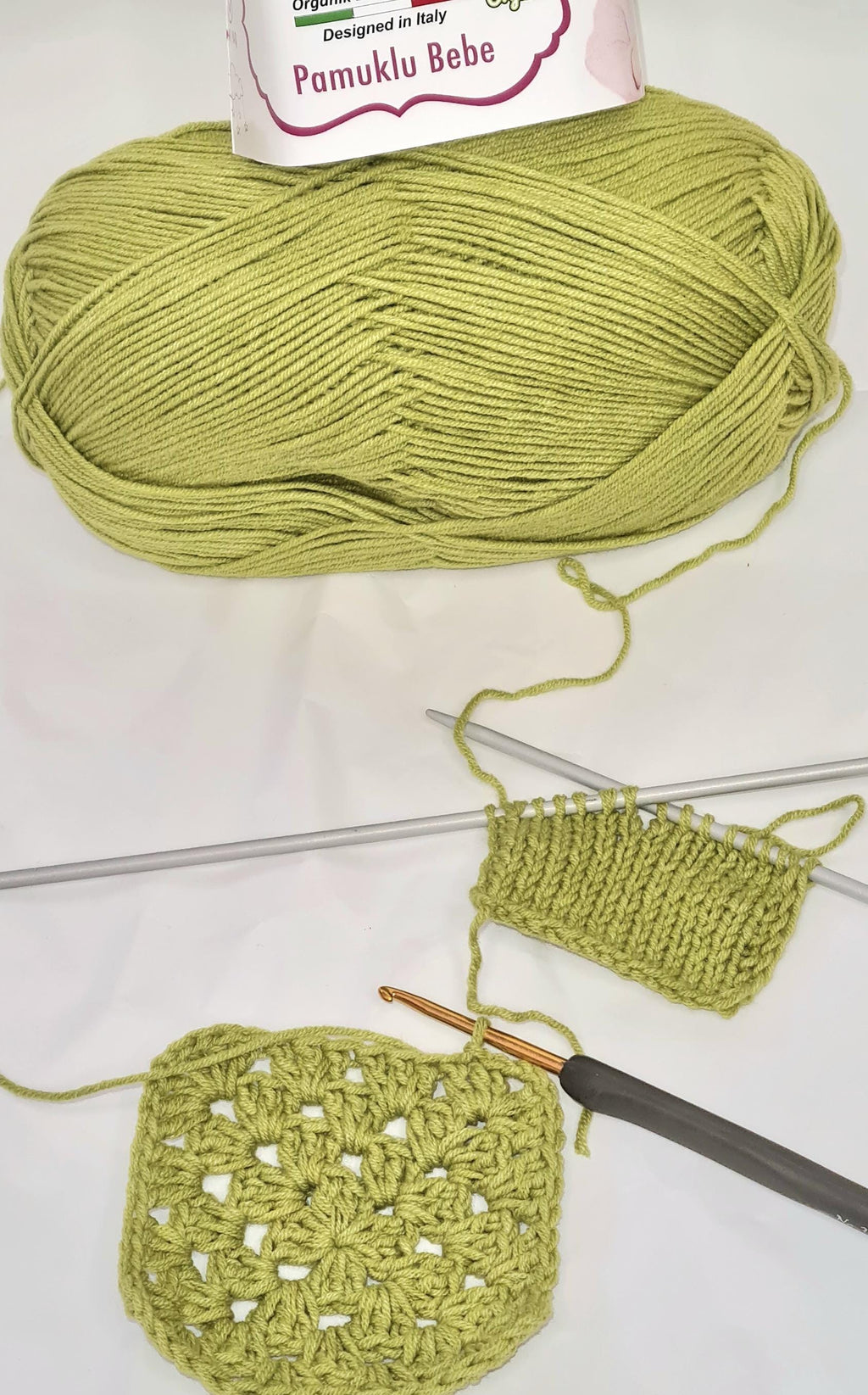 Baby Cotton Yarn Set: 5 Skein Amigurumi Yarn, 4 Ply Sport Weight