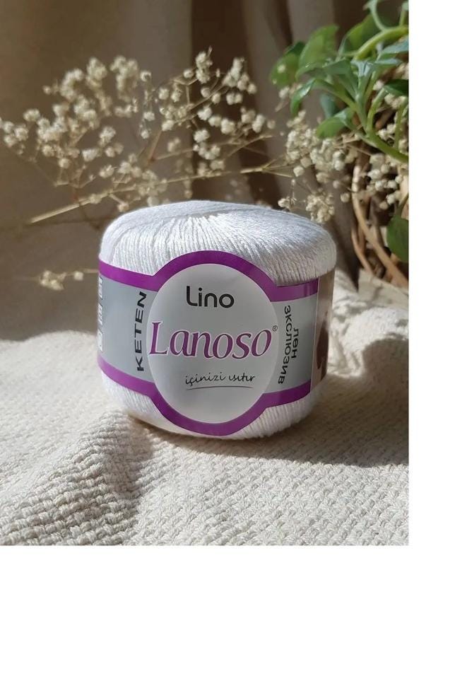 Lanoso Lino Linen Cotton Yarn: Lightweight Crochet Knitting Fiber