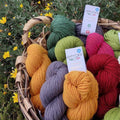 100% Organic Wool Yarn Skein: Hand-Dyed Leicester Wool