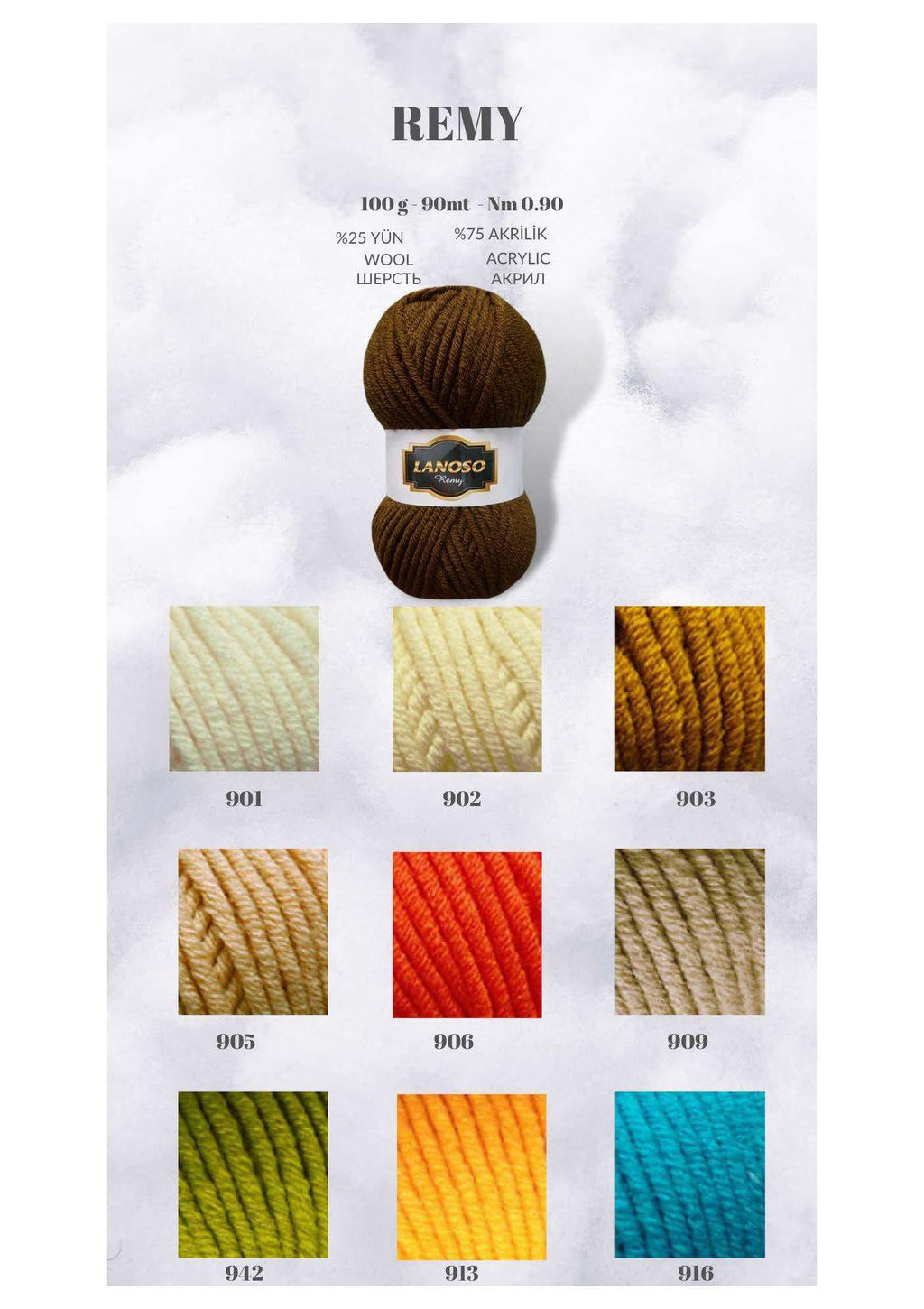 Chunky Wool Blend Yarn: 100g Skein for Knitting & Crochet