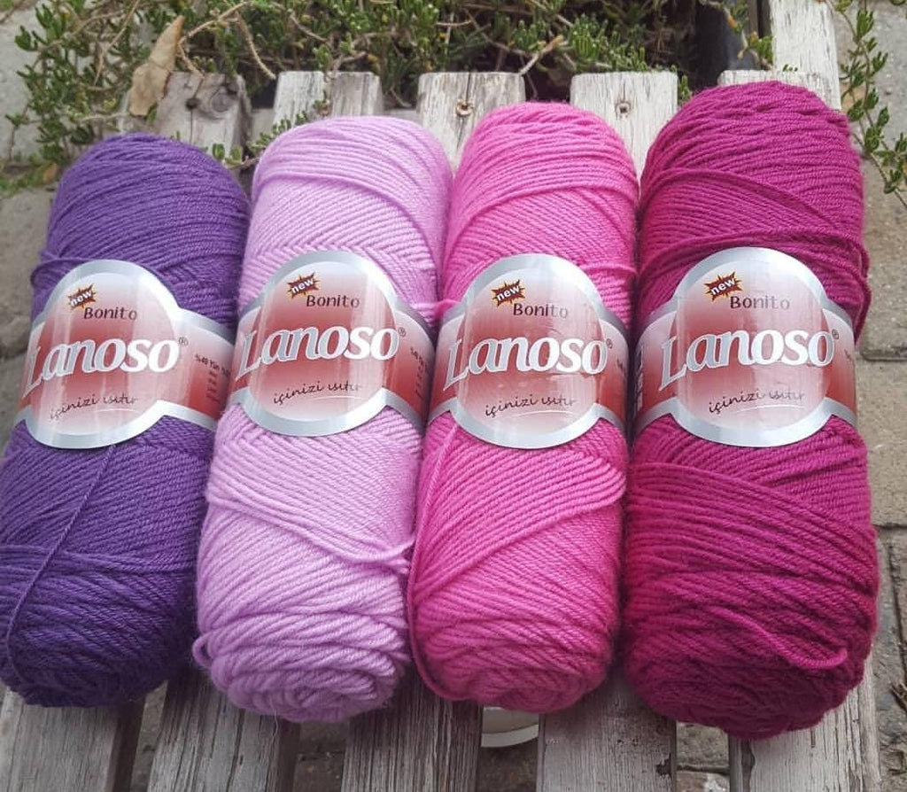 Bonito Wool Yarn Skein Pack: 49% Wool, Crochet Knitting Project