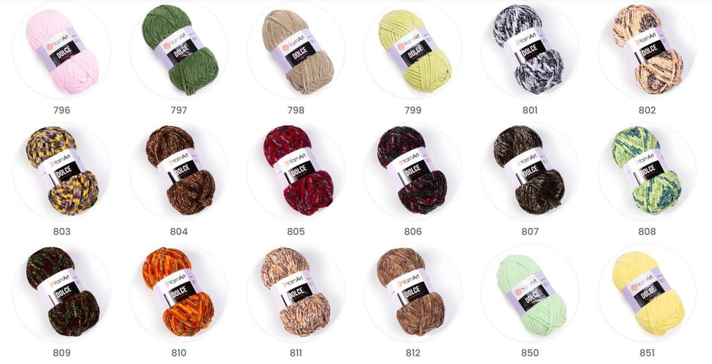 Chunky Chenille YarnArt Dolce: Plush Amigurumi, Baby Blanket, Vegan